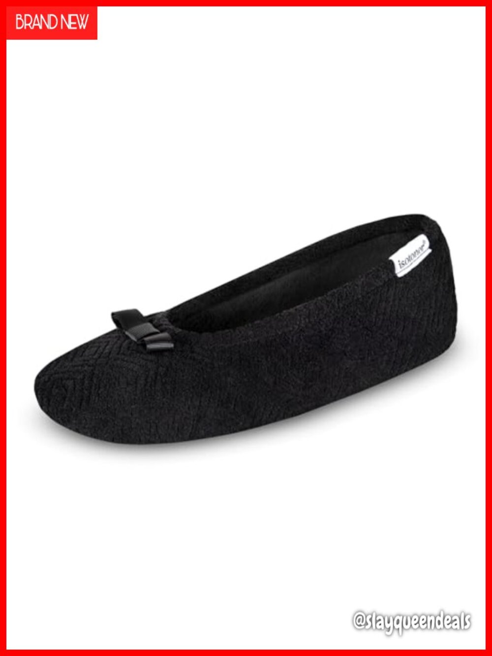 Microterry Ballerina Slippers Memory Foam Satin Bow Suede Sole